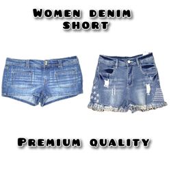 Short en denim mini micro pour femmes