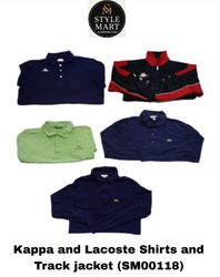 Chemises Kappa et Lacoste et veste de survêtement ..