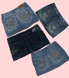 Y2K Britney Era jupes mini en denim mix (M-929)