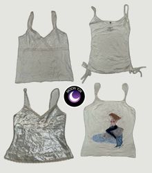 Y2k cottage core White Cami tops (M-935)