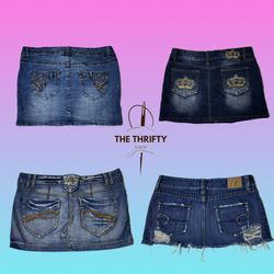 Jupes mini en denim de l'ère Y2K Paris Hilton (SU ..