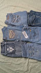 Ladies embroidered bootcut jeans