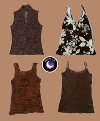 Y2k Boho Bronze Tops mix (M-944)