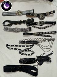 Y2k Gothic Punk Leather Belts