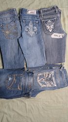 Ladies embroidered bootcut jeans