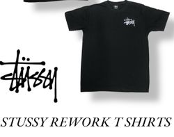Stussy rework style black t shirt