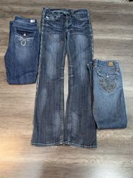 1894 - Unbranded Embroidery Flare Jeans