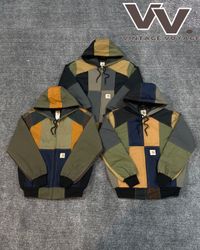 Veste à capuche patchwork style retravaillé Carhar..