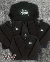 Stussy retravaillé style noir vestes Detroit #5126