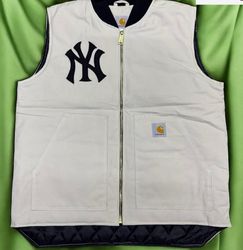 Carhartt rework style yankees white Gilets