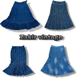 Y2K Denim Maxikleid