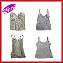 Pretty Abstract White Tops (FV-304)