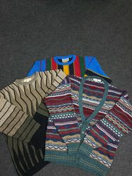 Coogi Style Pullover | 3D Strickmuster | Y2K Retro..