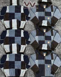 Jaquetas ativas em patchwork de denim refeito Carh..