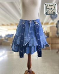 Mini jupe en denim recyclé