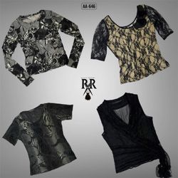 Y2K Black Gothic Mix Tops (AA-646)