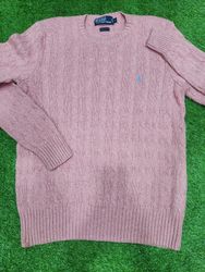 Polo Cable knit& half zipper