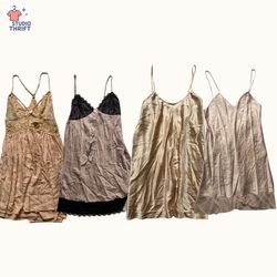 Y2K Slumber Satin Slip Dresses(DR-034)