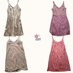 Y2K Dreamy Night Slip Dresses(DR-036)