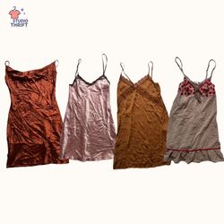 Y2K Vintage Slip Dresses(DR-037)