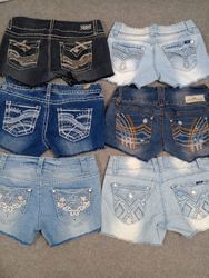 HD1241 Ladies Y2K Embellished Micro Mini Shorts