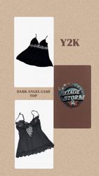 Y2K Dark Angel Cami Tops