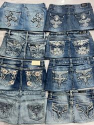 R342 upcycled Mini Skirts Fully Embellished