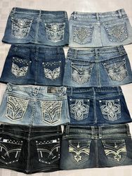 R341 Upcycled Mini Skirts fully Embellished