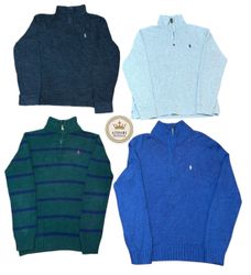 Polo 1/4 zip v neck sweater At 286