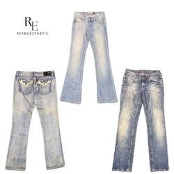 Y2K Britney Era Girl Jean évasé RE-2717