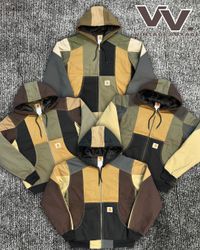 Vestes à capuche patchwork Carhartt retravaillées ..