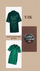 Y2K Serene Silk Night Blouse