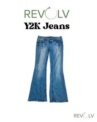 Y2K Embroided Flared Jeans (RY2K-01-Ex)