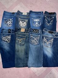 Y2k Stickerei Jeanshosen 20 Stück