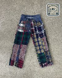 Upcycled Patchwork Flannel Boro Denim Pants