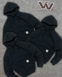 Pulls à capuche noirs Carhartt retravaillés #7126
