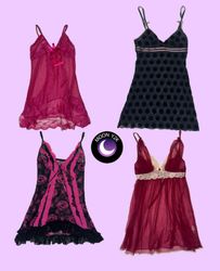 Y2k Lace up black pink lingerie tops  (M-948)