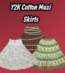 Jupes maxi en coton Y2K - e8 (01/07)