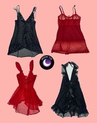 Y2k Romantic Goth Baby Doll Tops (M-955)