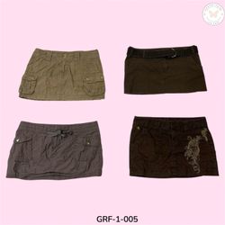 Y2K Cotton Cargo Mini Skirt – Utility Streetwear V..