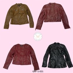 Retro Y2K Leather Jacket – Vintage Chic Outerwear ..