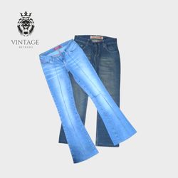 Y2K Branded Flare Jeans