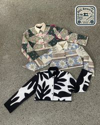 Veste cropped matelassée upcyclée