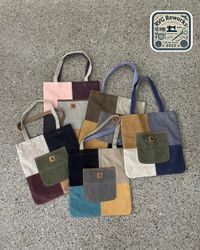 Sac cabas patchwork Carhartt recyclé