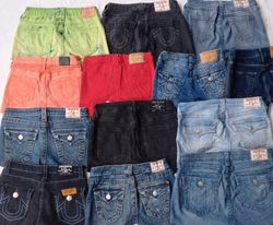 CR5864  Upcycled True Religion Shorts