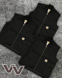 Carhartt reworked style black gilets #8126
