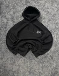 Rework style black stussy hoodies
