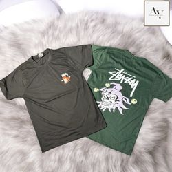 T-shirt rework style joker noir, blanc, vert Stuss..