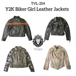 Y2K Biker Girl Leather Jackets (TVL-254)