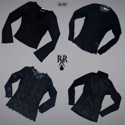 Y2K Black Gothic Full Sleeve Tops (AA-657)